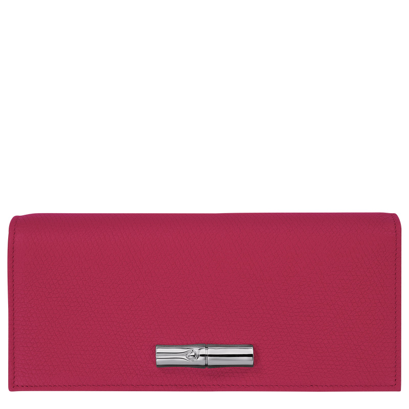Carteiras Longchamp Le Roseau Flap wallet Feminino Beetroot | LC-KKOT5884