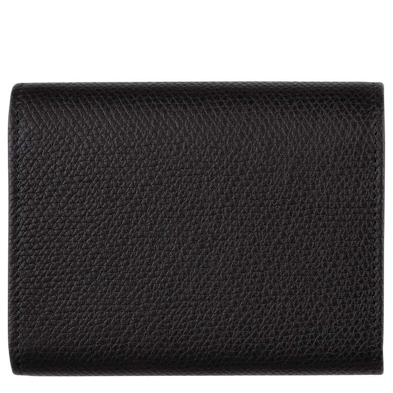 Carteiras Longchamp Le Roseau Wallet Feminino Pretas | LC-MXGS0671