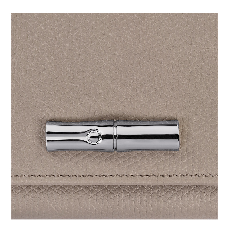 Carteiras Longchamp Le Roseau Wallet Feminino Clay | LC-YROX9063