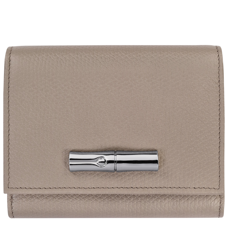 Carteiras Longchamp Le Roseau Wallet Feminino Clay | LC-YROX9063