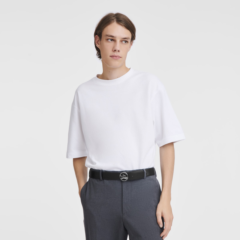 Cintos Longchamp Box-Trot Men's belt Masculino Pretas | LC-OPSN8688