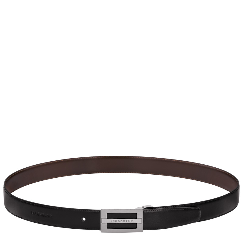 Cintos Longchamp Delta Box Masculino Black/Mocha | LC-WIXI0171
