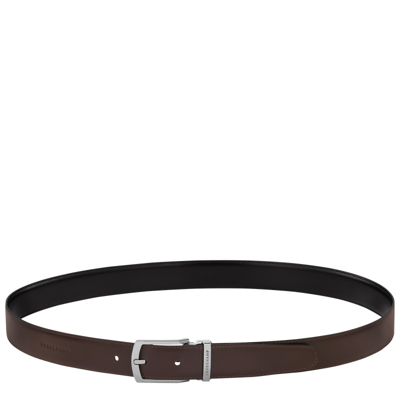 Cintos Longchamp Delta Box Masculino Black/Mocha | LC-WIXI0171