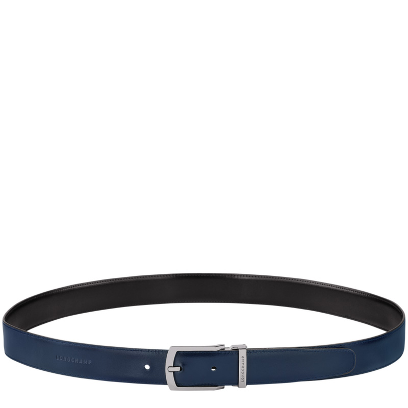 Cintos Longchamp Delta Box Masculino Black/Navy | LC-OIPQ5289