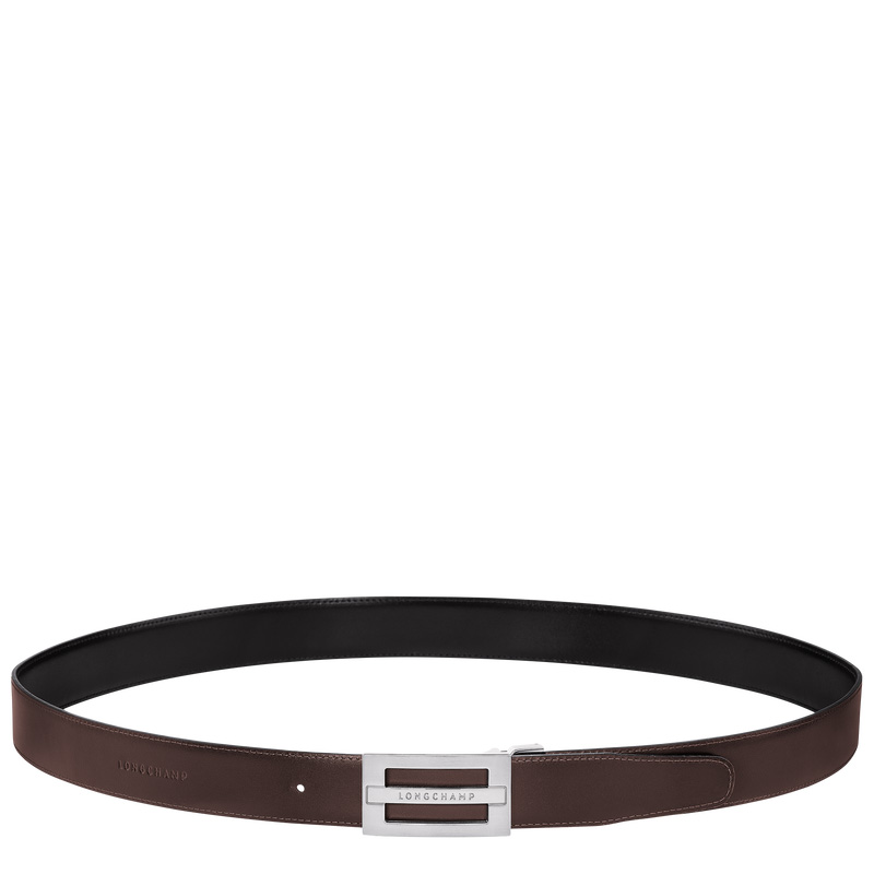 Cintos Longchamp Delta Box Masculino Black/Mocha | LC-ZDPT6150