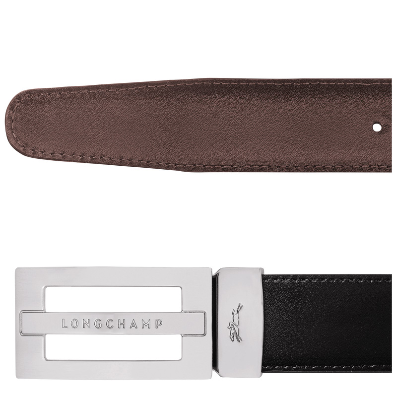 Cintos Longchamp Delta Box Masculino Black/Mocha | LC-ZDPT6150