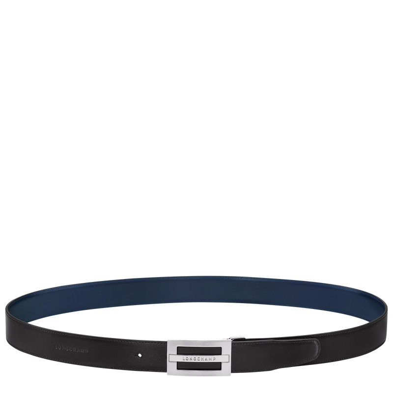 Cintos Longchamp Delta Box Masculino Black/Navy | LC-QTKG1332