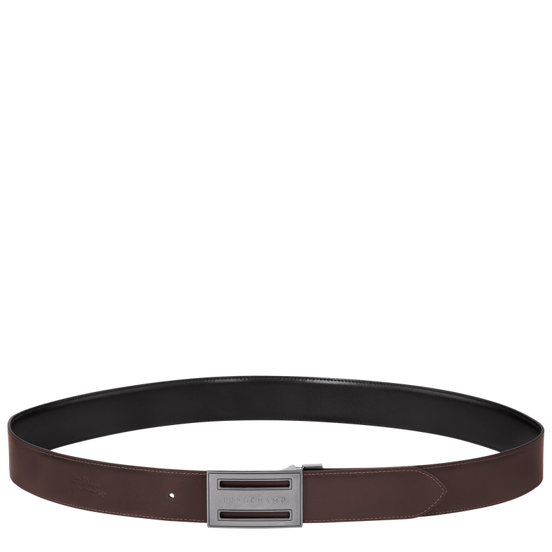 Cintos Longchamp Delta Box Masculino Black/Mocha | LC-IJYZ3238