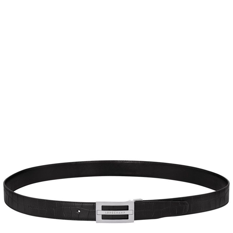 Cintos Longchamp Delta Box Men's belt Masculino Pretas | LC-UUCA0094
