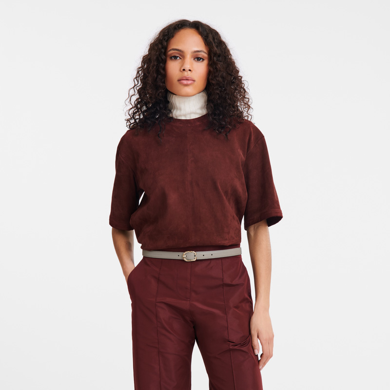 Cintos Longchamp Le Foulonné Ladies' belt Feminino Turtledove | LC-SYAY9508