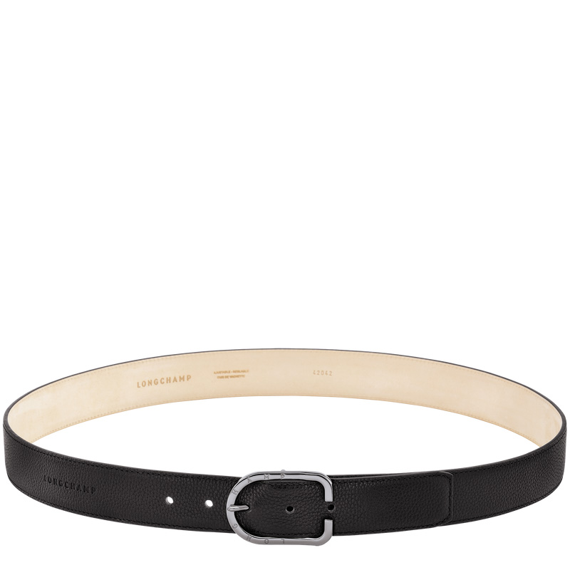 Cintos Longchamp Le Foulonné Men's belt Masculino Pretas | LC-QUHD8418