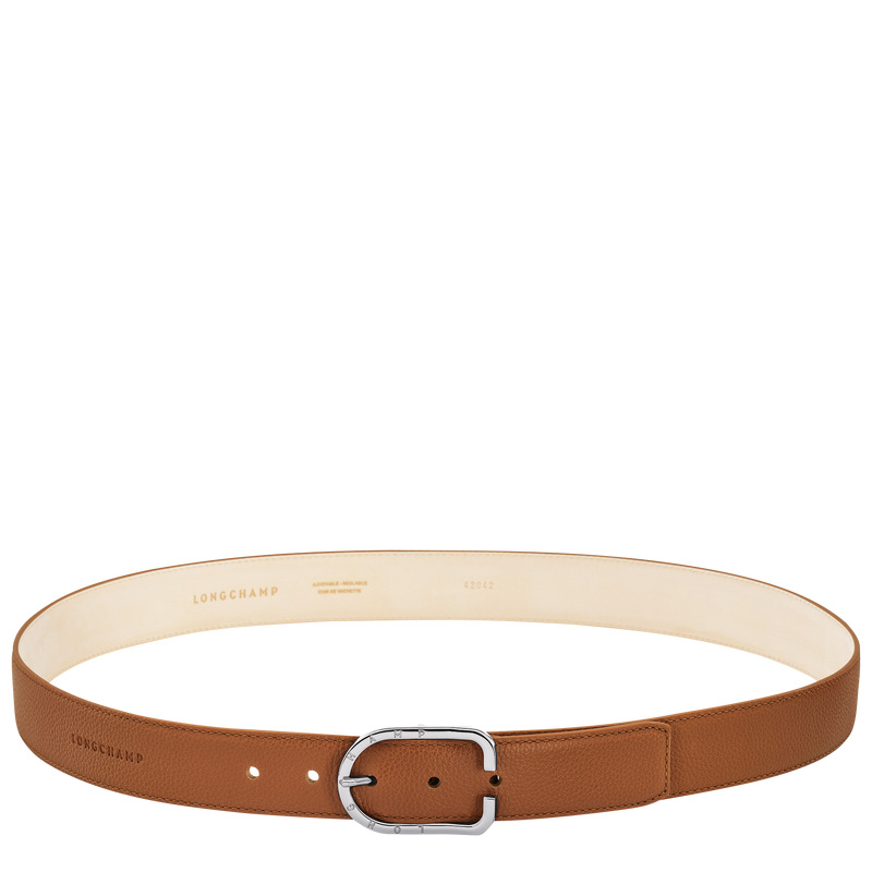 Cintos Longchamp Le Foulonné Men's belt Masculino Caramel | LC-ZWWT2240