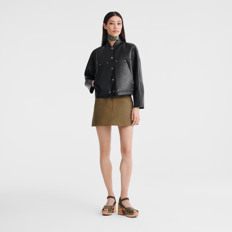 Jaquetas Longchamp Jacket Feminino Pretas | LC-DDJI4278
