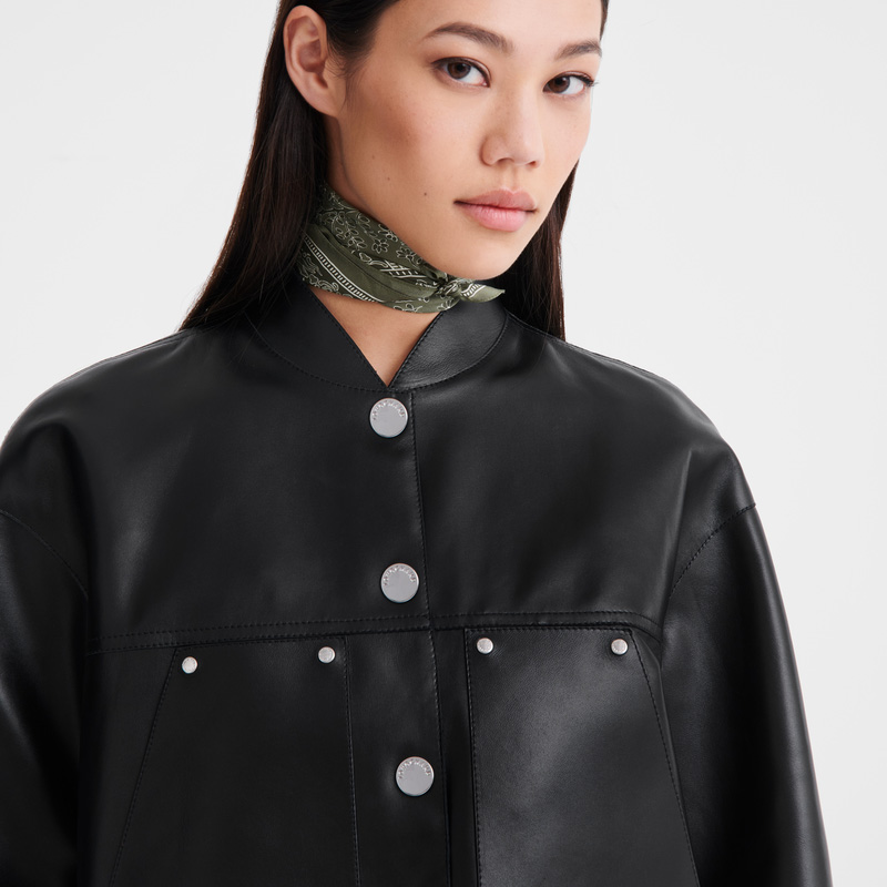 Jaquetas Longchamp Jacket Feminino Pretas | LC-DDJI4278