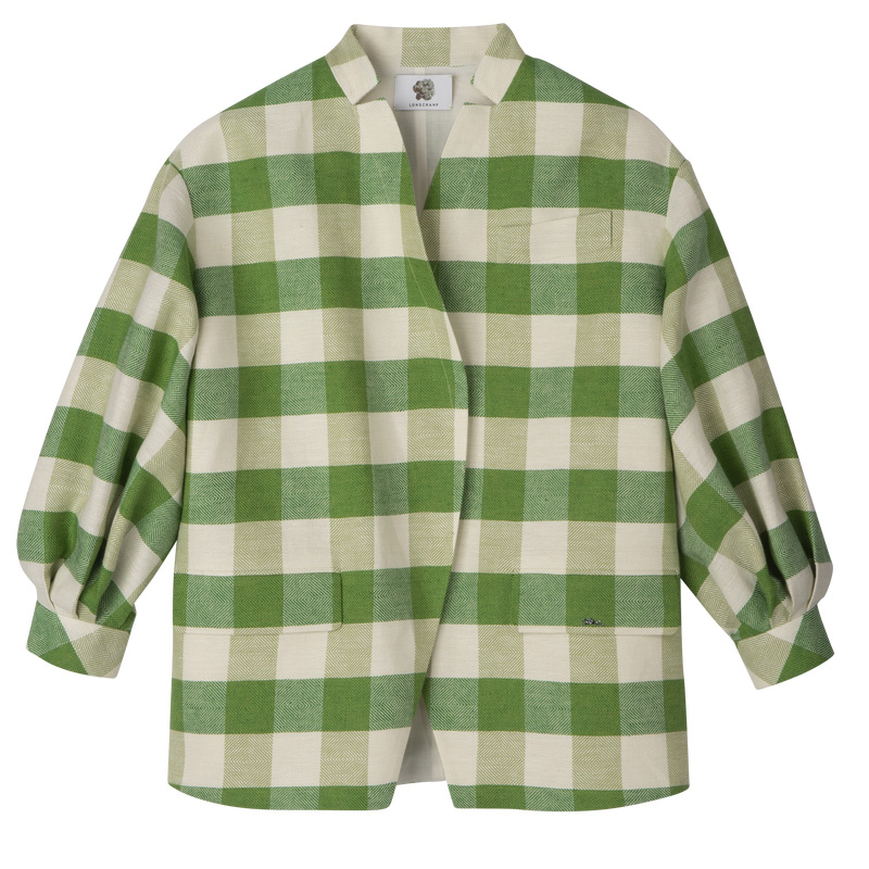 Jaquetas Longchamp Kimono jacket Feminino Verdes | LC-YJUW7818