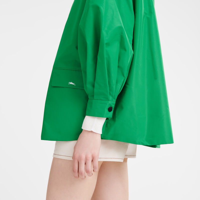 Jaquetas Longchamp Kimono jacket Feminino Verdes | LC-OKNV4804