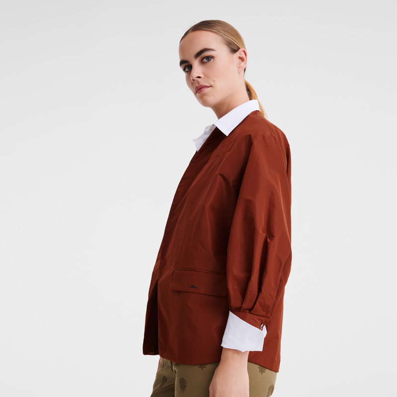 Jaquetas Longchamp Kimono jacket Feminino Chestnut | LC-RASO2447