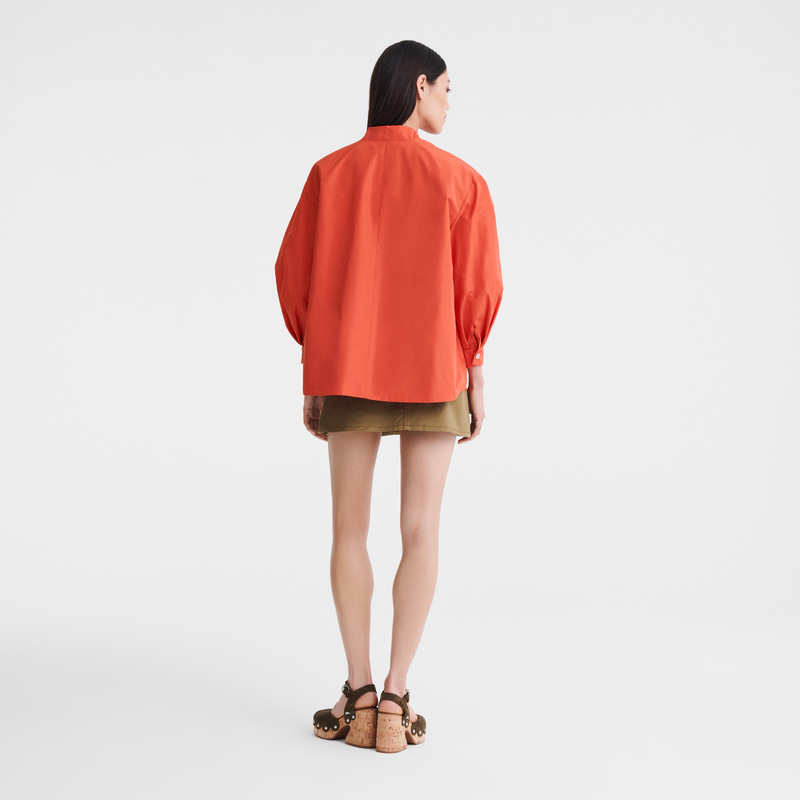 Jaquetas Longchamp Kimono jacket Feminino Tomato | LC-DWDH3848