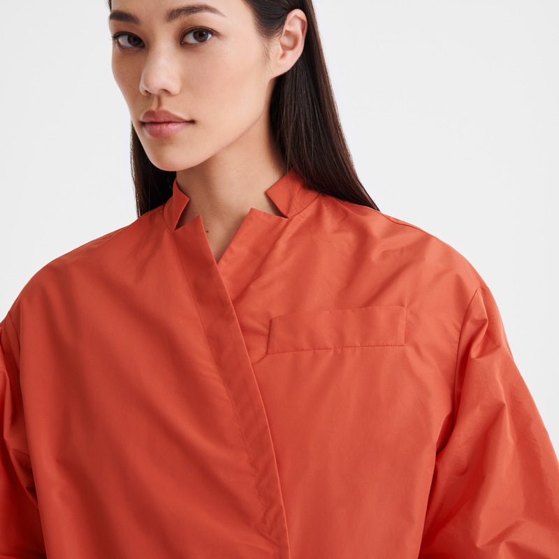 Jaquetas Longchamp Kimono jacket Feminino Tomato | LC-DWDH3848
