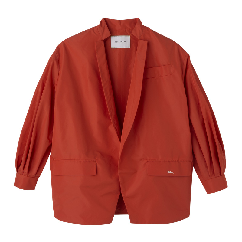 Jaquetas Longchamp Kimono jacket Feminino Tomato | LC-DWDH3848