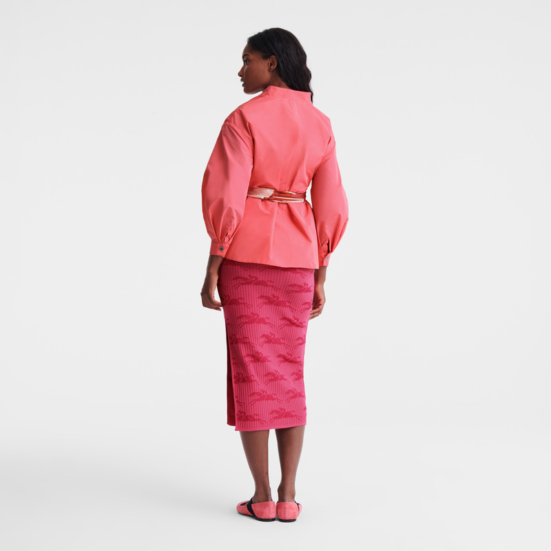 Jaquetas Longchamp Kimono jacket Feminino Marshmallow | LC-JPGL0586