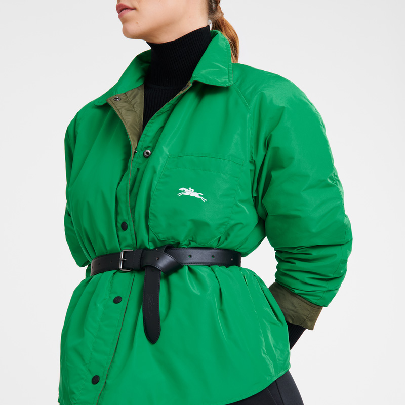 Jaquetas Longchamp Padded blouson Feminino Khaki/Green | LC-SLID7564