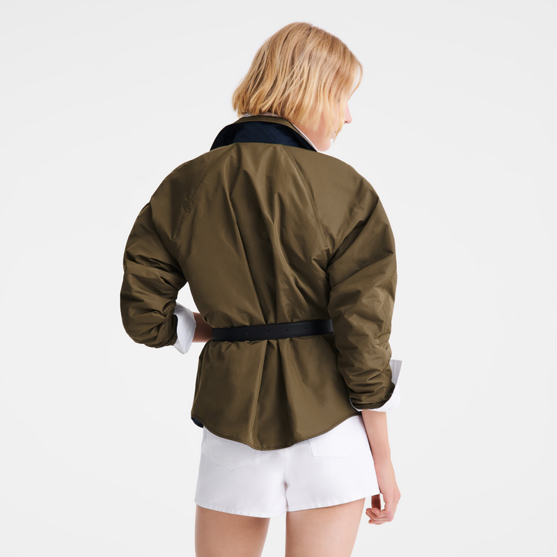 Jaquetas Longchamp Padded blouson Feminino Navy/Artichoke | LC-OUFD1440