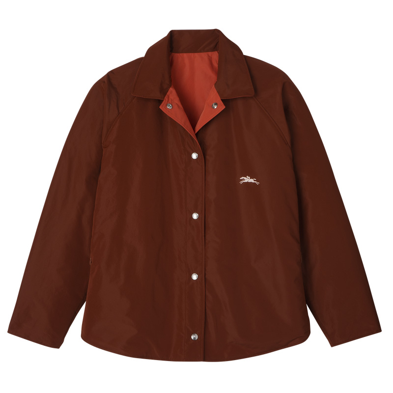 Jaquetas Longchamp Padded blouson Feminino Chestnut/Tomato | LC-AKYT9633