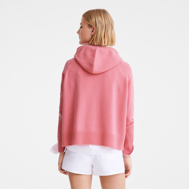 Knitwear Longchamp Hoodie jumper Feminino Marshmallow | LC-NLES5890