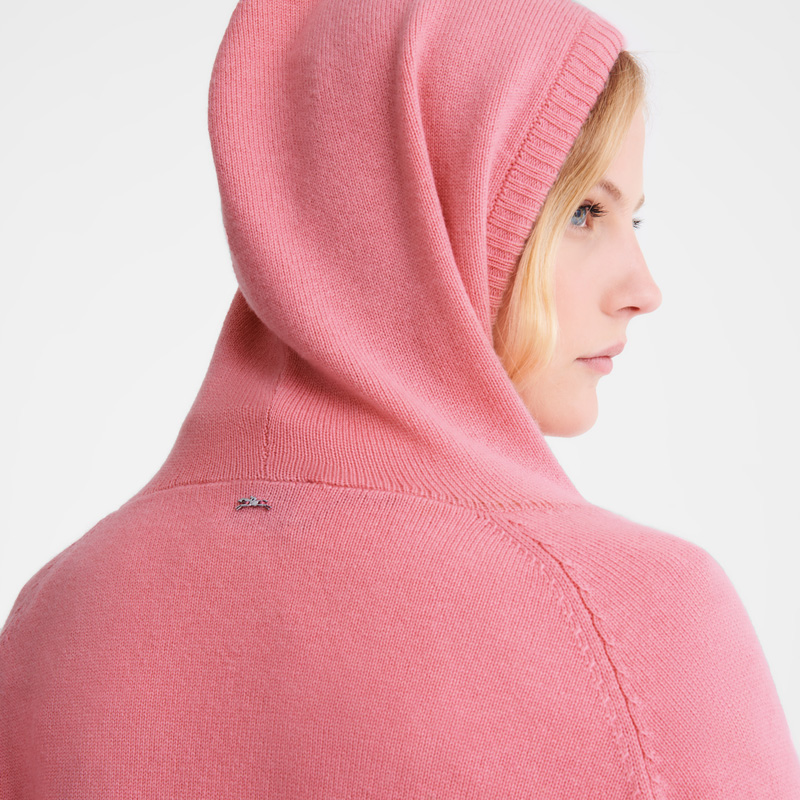 Knitwear Longchamp Hoodie jumper Feminino Marshmallow | LC-NLES5890