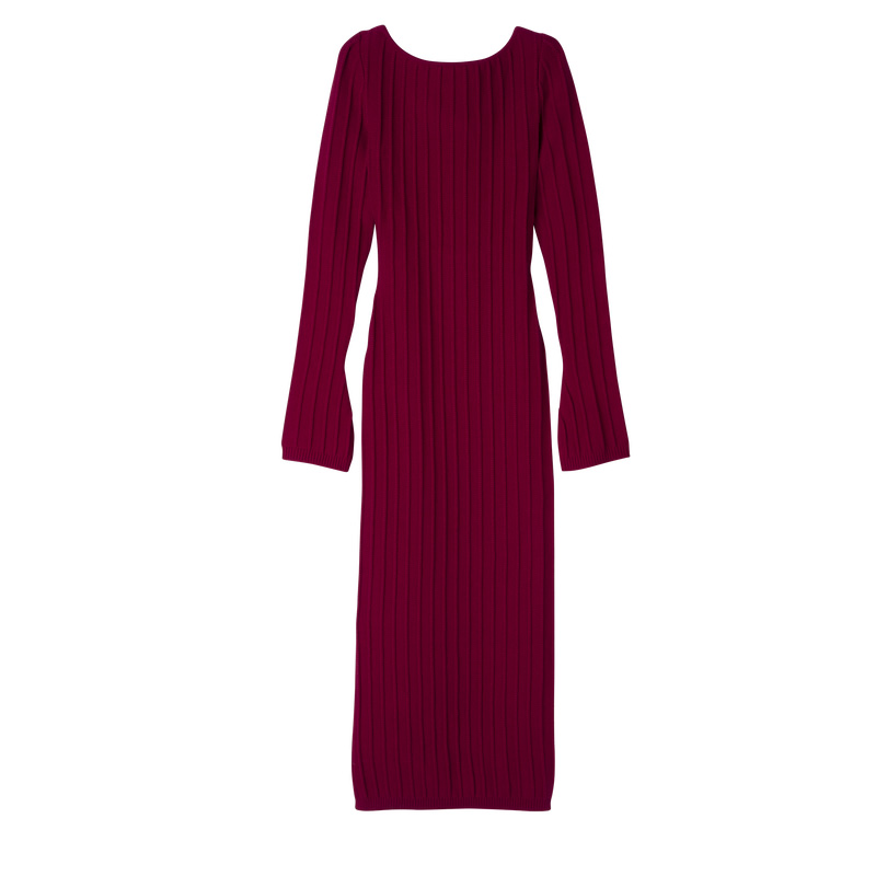Knitwear Longchamp Long dress Feminino Beetroot | LC-IDDW8400
