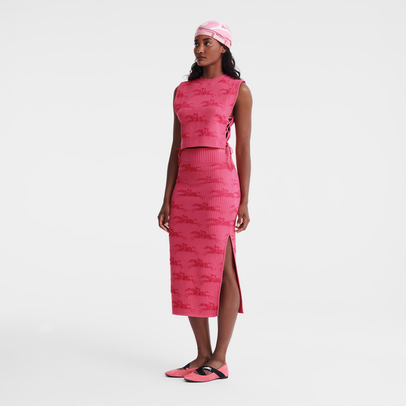 Knitwear Longchamp Midi skirt Feminino Rosa | LC-LIBS1613