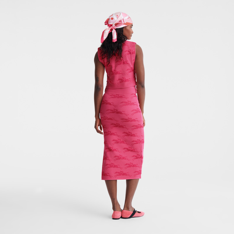 Knitwear Longchamp Midi skirt Feminino Rosa | LC-LIBS1613