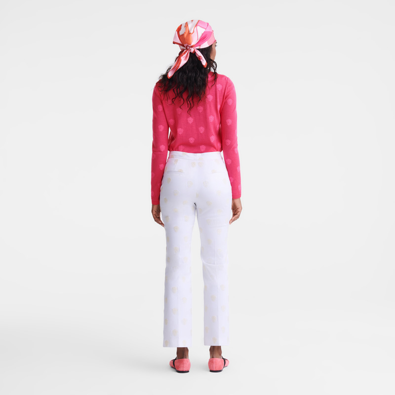Knitwear Longchamp Round neck sweater Feminino Rosa | LC-DOUO2802