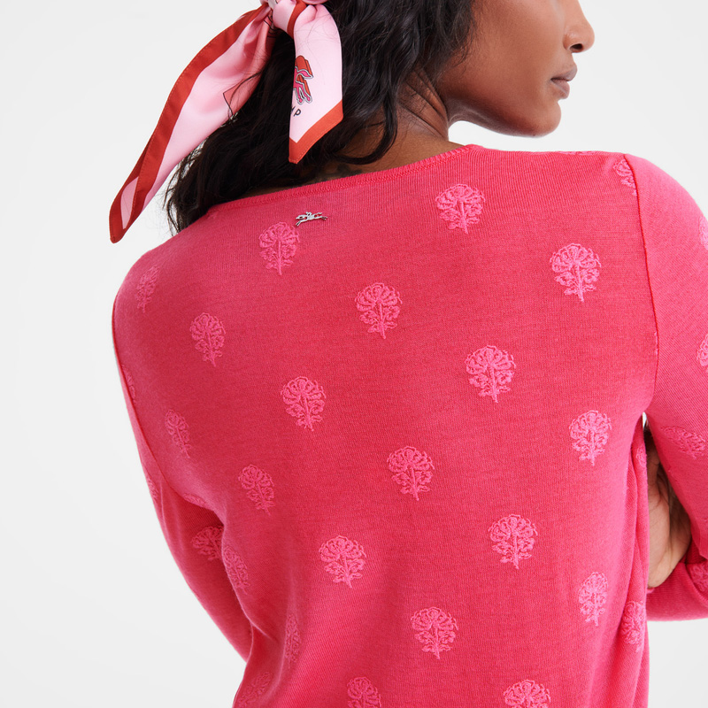 Knitwear Longchamp Round neck sweater Feminino Rosa | LC-DOUO2802