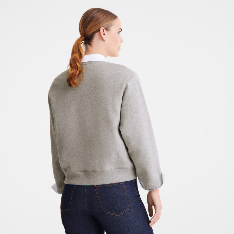 Knitwear Longchamp Sweatshirt Feminino Cinzentas | LC-EFPB0147