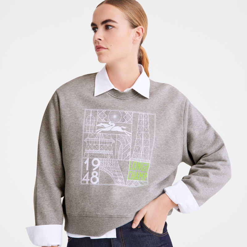 Knitwear Longchamp Sweatshirt Feminino Cinzentas | LC-EFPB0147