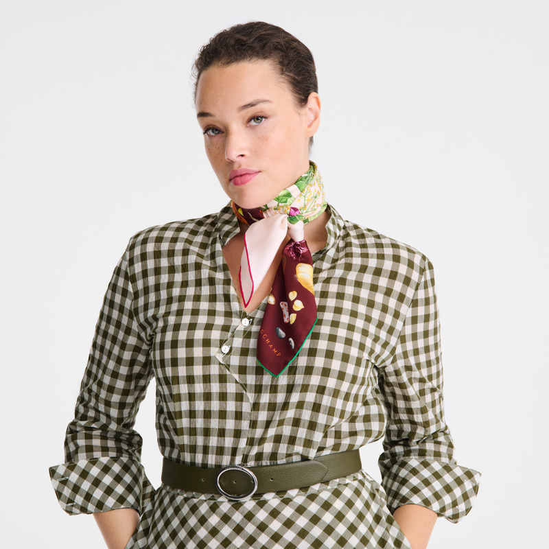 Lenços Longchamp Beyond the Garden Silk scarf 90 Feminino Multicoloridas | LC-RHJB8096