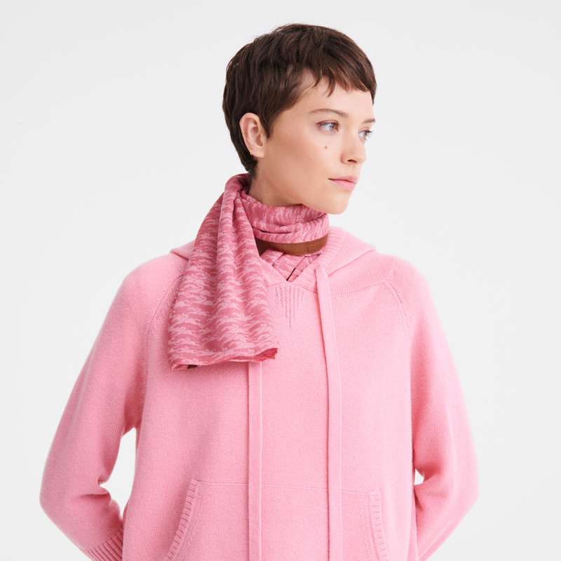 Lenços Longchamp Chevaux Stole Feminino Marshmallow | LC-EFNF6866