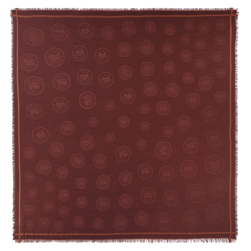 Lenços Longchamp La Médaille Shawl Feminino Bordeaux | LC-ITAD7335