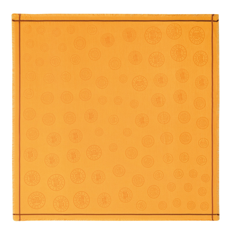 Lenços Longchamp La Médaille Shawl Feminino Abricó | LC-GJSM9751