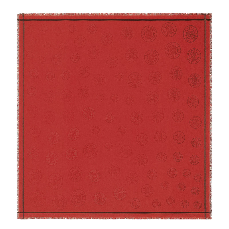 Lenços Longchamp La Médaille Shawl Masculino Tomato | LC-NILT2200