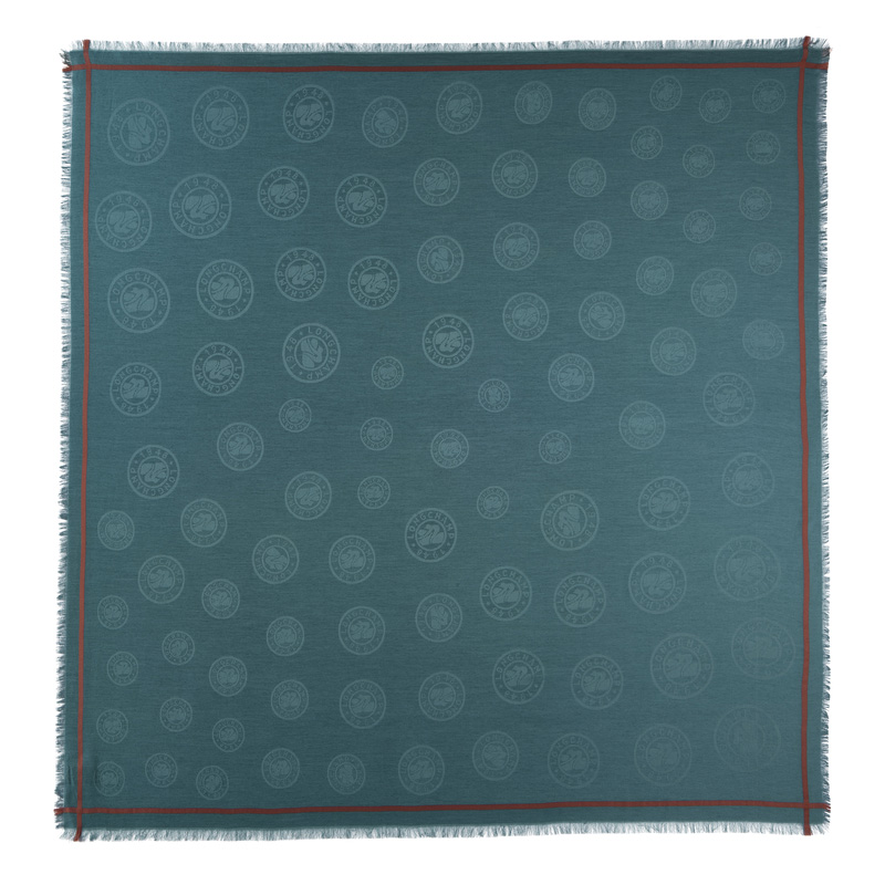 Lenços Longchamp La Médaille Shawl Masculino Azul Claro | LC-GLVR3054
