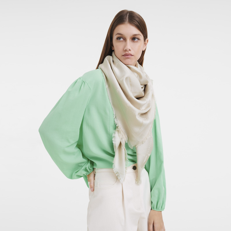 Lenços Longchamp Le Roseau Shawl Masculino Paper | LC-TKVL0192