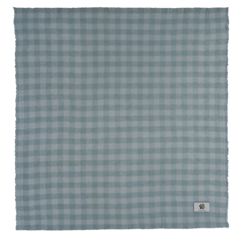Lenços Longchamp Summer Gingham Stole Masculino Vervain | LC-LXTN1825