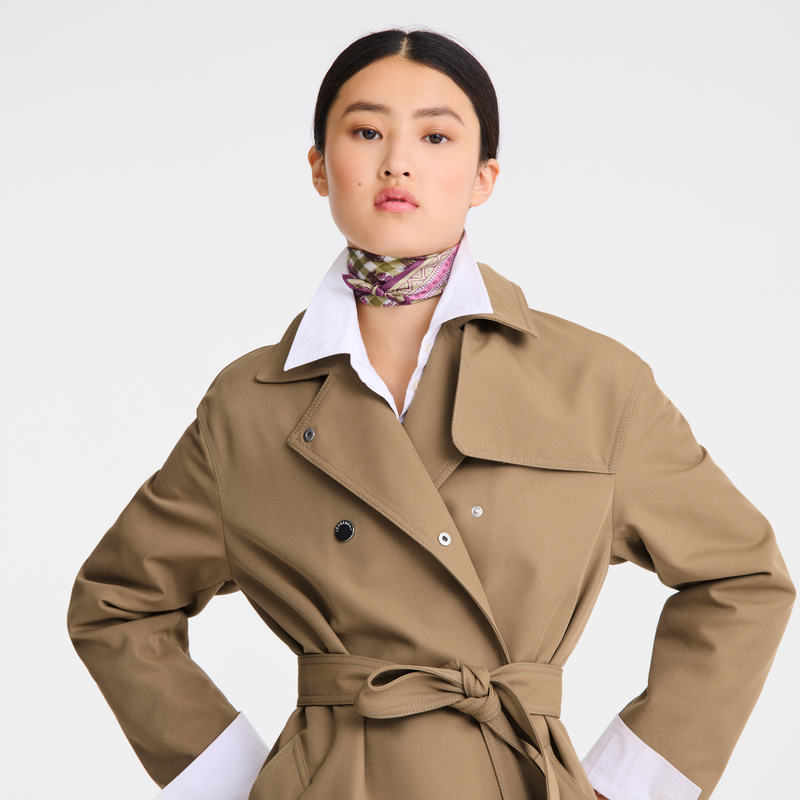 Lenços Longchamp The Bucolic Escapade Silk scarf 50 Feminino Artichoke | LC-ISMQ3092