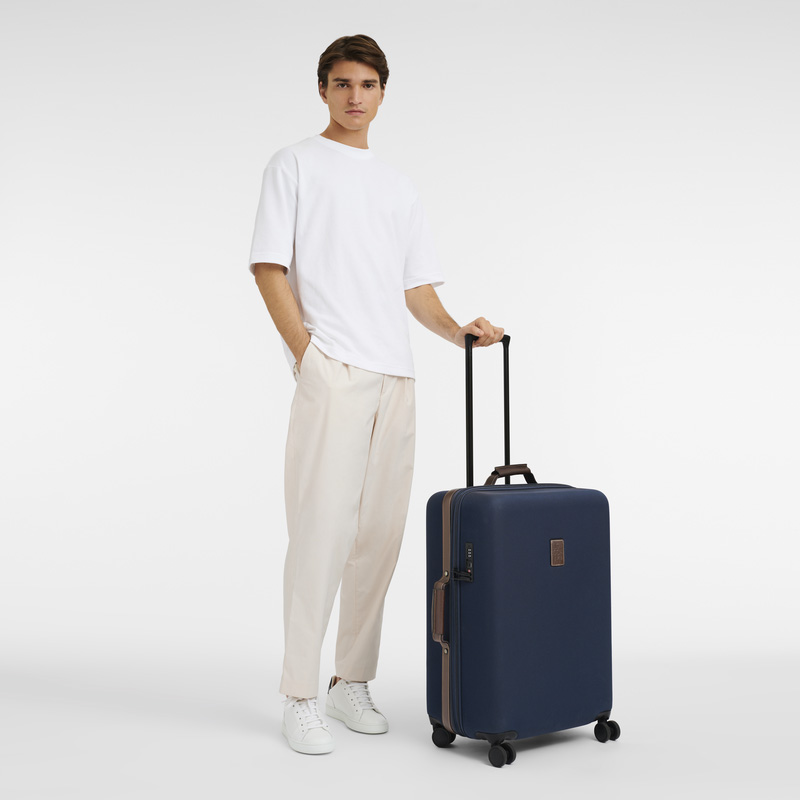 Malas De Viagem Longchamp Boxford L Suitcase Masculino Azuis | LC-EQKE7756