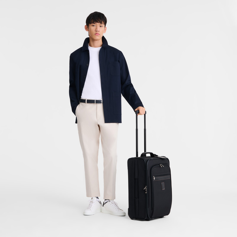 Malas De Viagem Longchamp Boxford M Carry-on Masculino Pretas | LC-FEWI7169