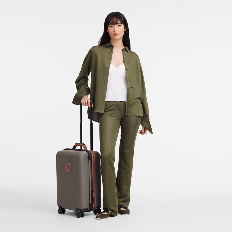 Malas De Viagem Longchamp Boxford S Suitcase Feminino Marrom | LC-VJLQ6117