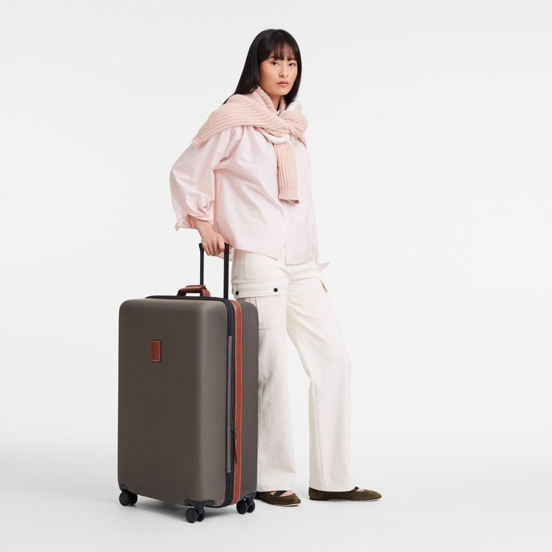 Malas De Viagem Longchamp Boxford XL Suitcase Feminino Marrom | LC-PDMS6761